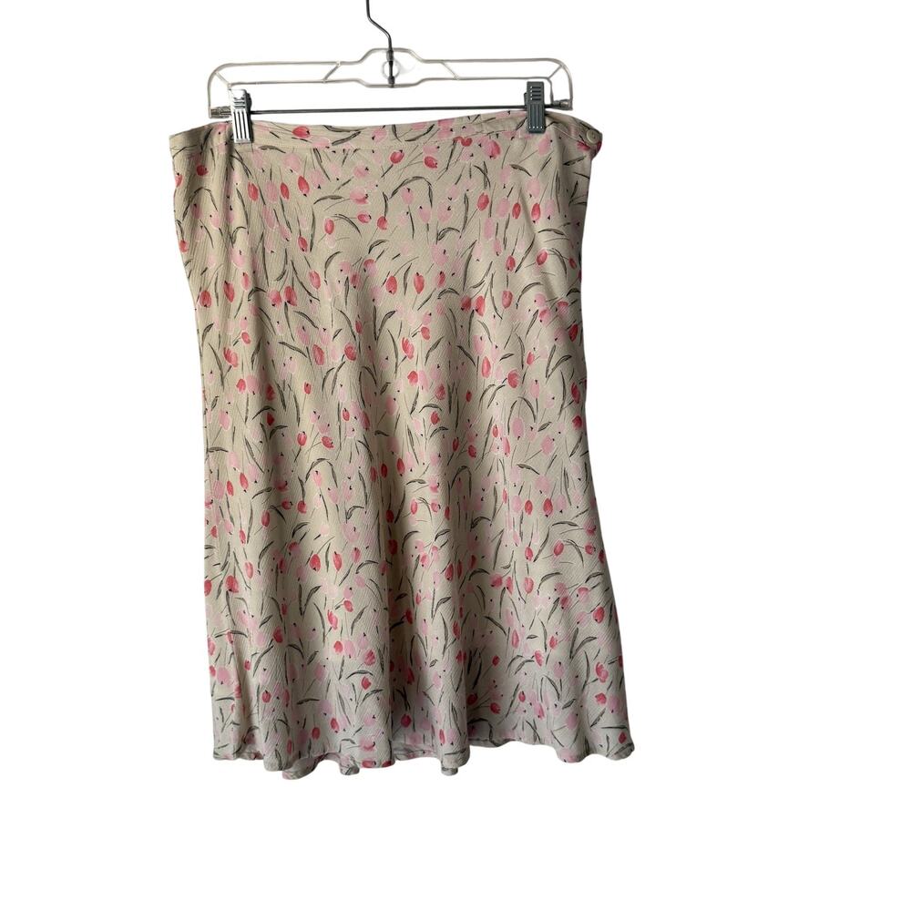 Vintage Dressbarn Skirt Cottage Large Floral A Line Midi Pull On Feminine Dainty